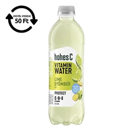 Ásványvíz szénsavmentes HOHES C Vitamin Protect lime-gyömbér 9% 0,5 L DRS