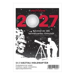 Asztali naptár VECTRALINE BA21 álló fehér lapos holdfázissal 2027