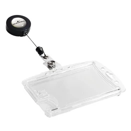 Azonosítókártya tartó DURABLE 2 kártyához zárt kihúzható tartóval átlátszó 10 darabos