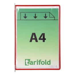 Bemutatótábla DJOIS A/4 álló felül nyitott piros 10 darabos