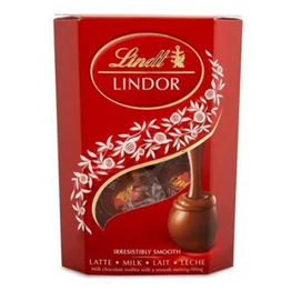 Csokoládé LINDT Lindor Milk tejcsokoládé golyók díszdobozban 50 g