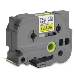 Feliratozó szalag utángyártott BROTHER TZe-651 24mmx8m laminált sárga alapon fekete írásszín