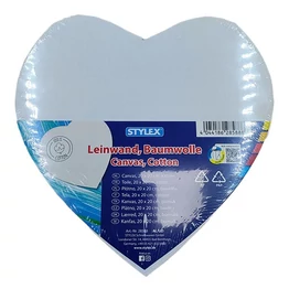 Festővászon STYLEX szív alakú feszített 20x20 cm