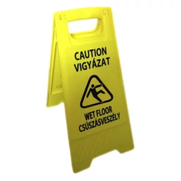 Figyelmeztető tábla csúszás veszélyre