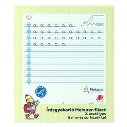 Foglalkoztató füzet ICO Süni A/4 32 lapos Meixner-féle írás gyakorló 2. osztályos 5 mm sorközzel