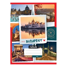 Füzet sima NEBULO A/4 32 lapos 80-32 Ország-Város 12 darabos