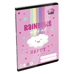 Füzet vonalas LIZZYSULI A/5 32 lapos 16-32 2.osztályos Lollipop Rainbow