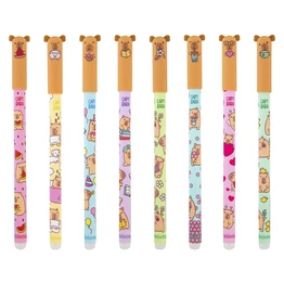 Golyóstoll COLORINO radírozható Capybara kupakos 0,5 mm kék írásszín