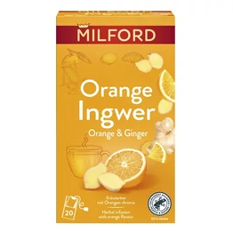 Gyógynövényes tea MILFORD narancs és gyömbér 35 g 20 filter/doboz