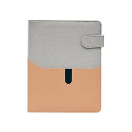 Gyűrűs kalendárium SATURNUS L229 sárga lapos szürke-lazac műbőr 2026.