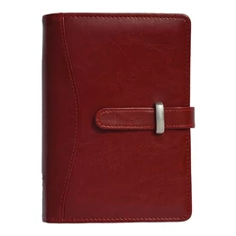 Gyűrűs kalendárium SATURNUS L437 fehér lapos bordó műbőr 2026.