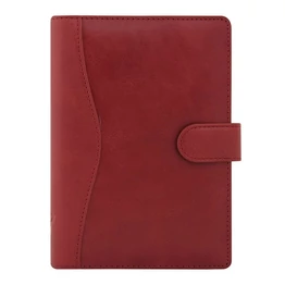 Gyűrűs kalendárium SATURNUS M212 sárga lapos bordó marhabőr 2026.