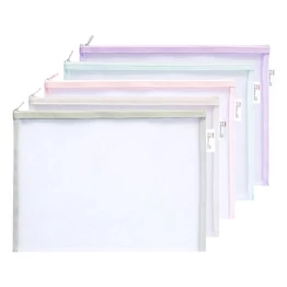 Irattasak DELI Colorful A/4 cipzáras szövet éllel vegyes pasztell színekben