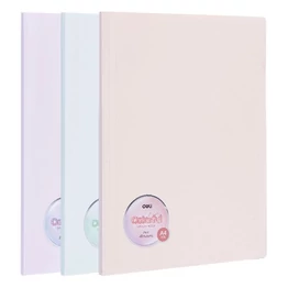 Iratvédő mappa DELI Colorful A/4 60 zsebes PP vegyes pasztell színekben