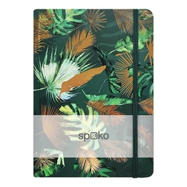 Jegyzetfüzet vonalas SPOKO A/5 96 lapos gumis keményfedeles levelek