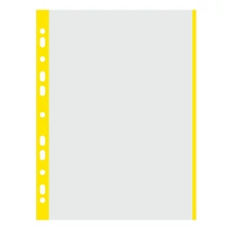 Lefűzhető genotherm DONAU A/4 40 mikron víztiszta sárga szélű 100 darabos