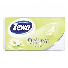 Papírzsebkendő ZEWA Deluxe 3 rétegű 90 darabos Camomile