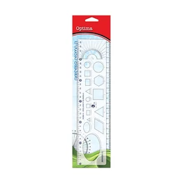 Sablon vonalzó OPTIMA 30cm