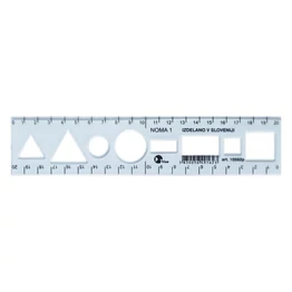 Sablon vonalzó OPTIMA kék 20cm