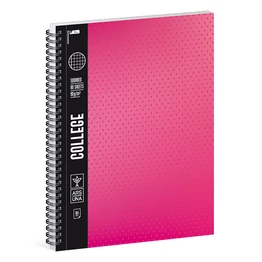 Spirálfüzet kockás ARS UNA College A/4 80 lapos pink