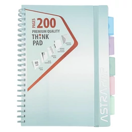 Spirálfüzet kockás ASTRA PAP A/4 100 lapos perforált színregiszteres Ombre Pasztell