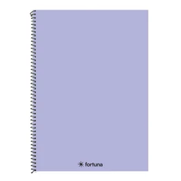Spirálfüzet kockás FORTUNA Monocolor A/4 70 lapos pasztell lila