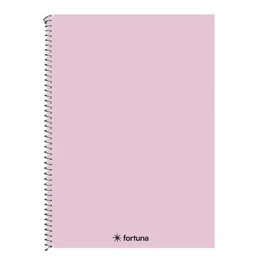 Spirálfüzet kockás FORTUNA Monocolor A/4 70 lapos pasztell rózsaszín