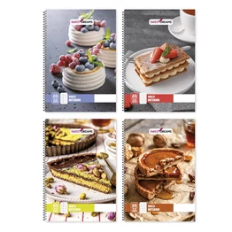 Spirálfüzet sima Sweet Dreams A/5 70 lapos vegyes minták