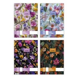 Spirálfüzet vonalas Dream Flowers A/5 70 lapos vegyes minták