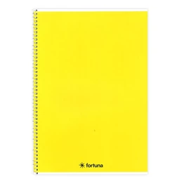 Spirálfüzet vonalas FORTUNA Monocolor A/4 70 lapos sárga
