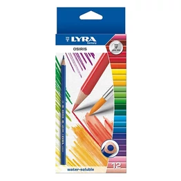 Színes ceruza LYRA Osiris aquarell ecsettel 12 darabos