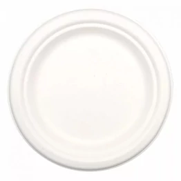 Lapostányér eldobható papír BIO Cukornád lebomló 22cm 125 darabos