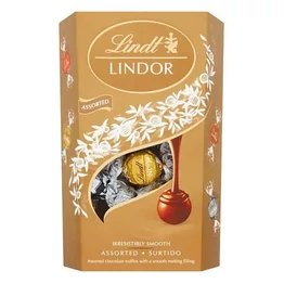 Csokoládé LINDT Lindor Assorted tejcsokoládé golyók díszdobozban 200 g