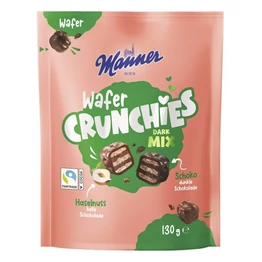 Töltött ostya MANNER Wafer Crunchies Dark Mix 130 g