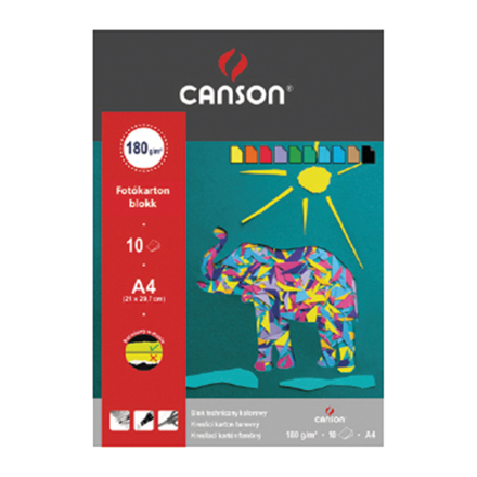 Fotókarton CANSON színes A/3 160 gr 10 ív/tömb
