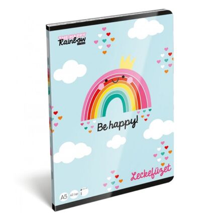 Leckefüzet LIZZY CARD A/5 40 lapos vonalas Happy Rainbow