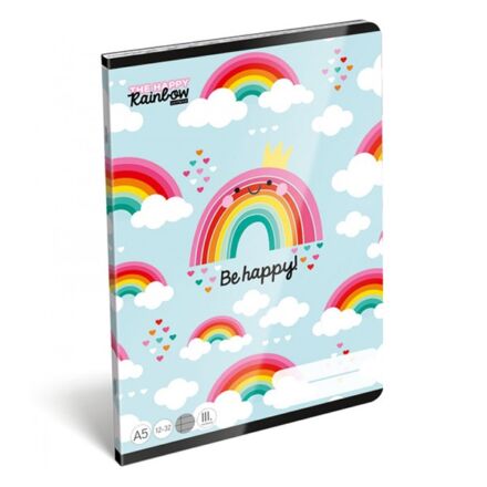 Füzet LIZZY CARD A/5 32 lapos vonalas III.osztályos 12-32 Happy Rainbow