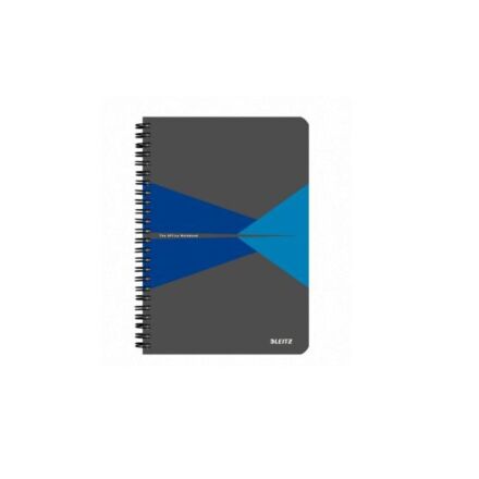 Spirálfüzet LEITZ Office A/4 PP borítóval 90 lapos kockás kék