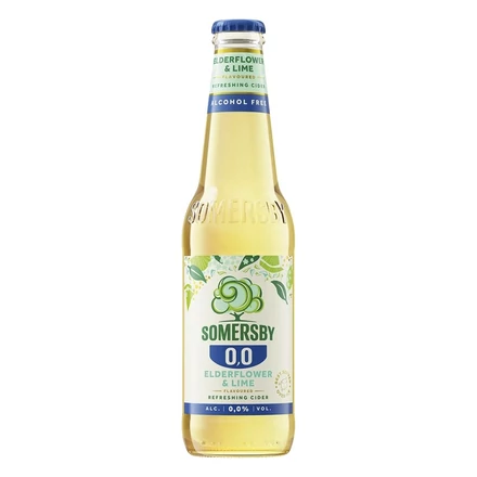 Alkoholmentes cider SOMERSBY Elderflower&Lime 0,0% 0,33L DRS