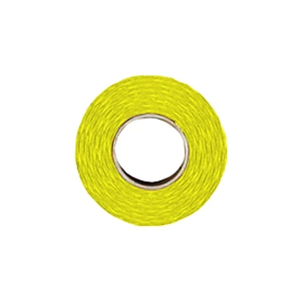 Árazószalag FORTUNA 22x12 mm perforált sárga 10 tekercs/csomag