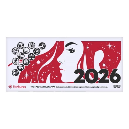 Asztali naptár FORTUNA TA24 holdfázissal 2026.