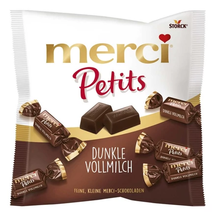Csokoládé MERCI Petits desszert tejcsokoládés 45% 125 g
