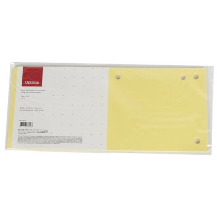 Elválasztócsík OPTIMA 105x240mm sárga 10 darabos