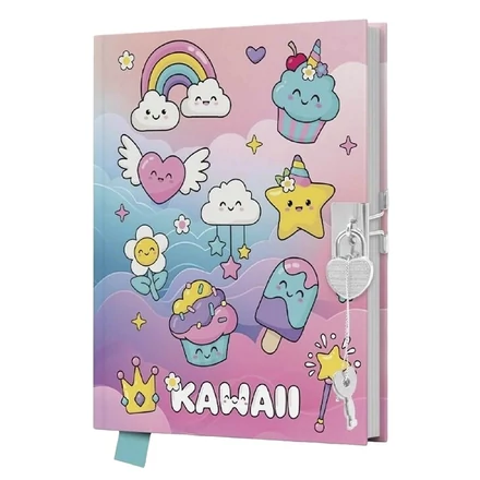 Emlékkönyv JUNIOR Kawaii lakattal