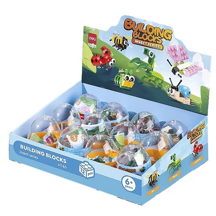 Építőjáték tojásban DELI Rovarok