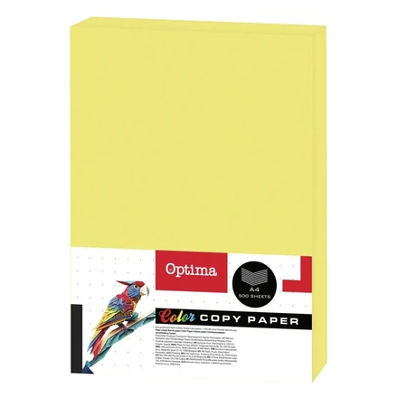 Fénymásolópapír színes OPTIMA A/4 75 g neon sárga 500 ív/csomag