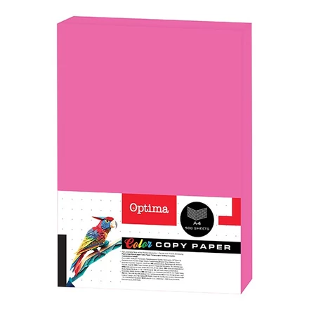 Fénymásolópapír színes OPTIMA A/4 75 g neon rózsaszín 500 ív/csomag