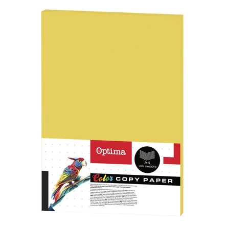 Fénymásolópapír színes OPTIMA A/4 80 g citromsárga 100 ív/csomag