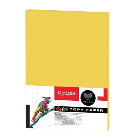 Fénymásolópapír színes OPTIMA A/4 80 g citromsárga 100 ív/csomag