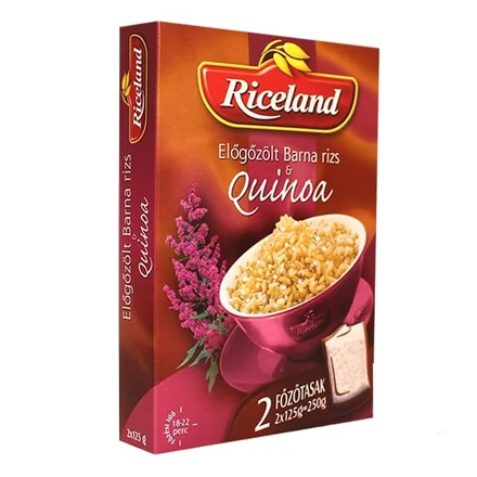 Főzőtasakos rizs és quinoa RICELAND előgőzölt 2x125 g